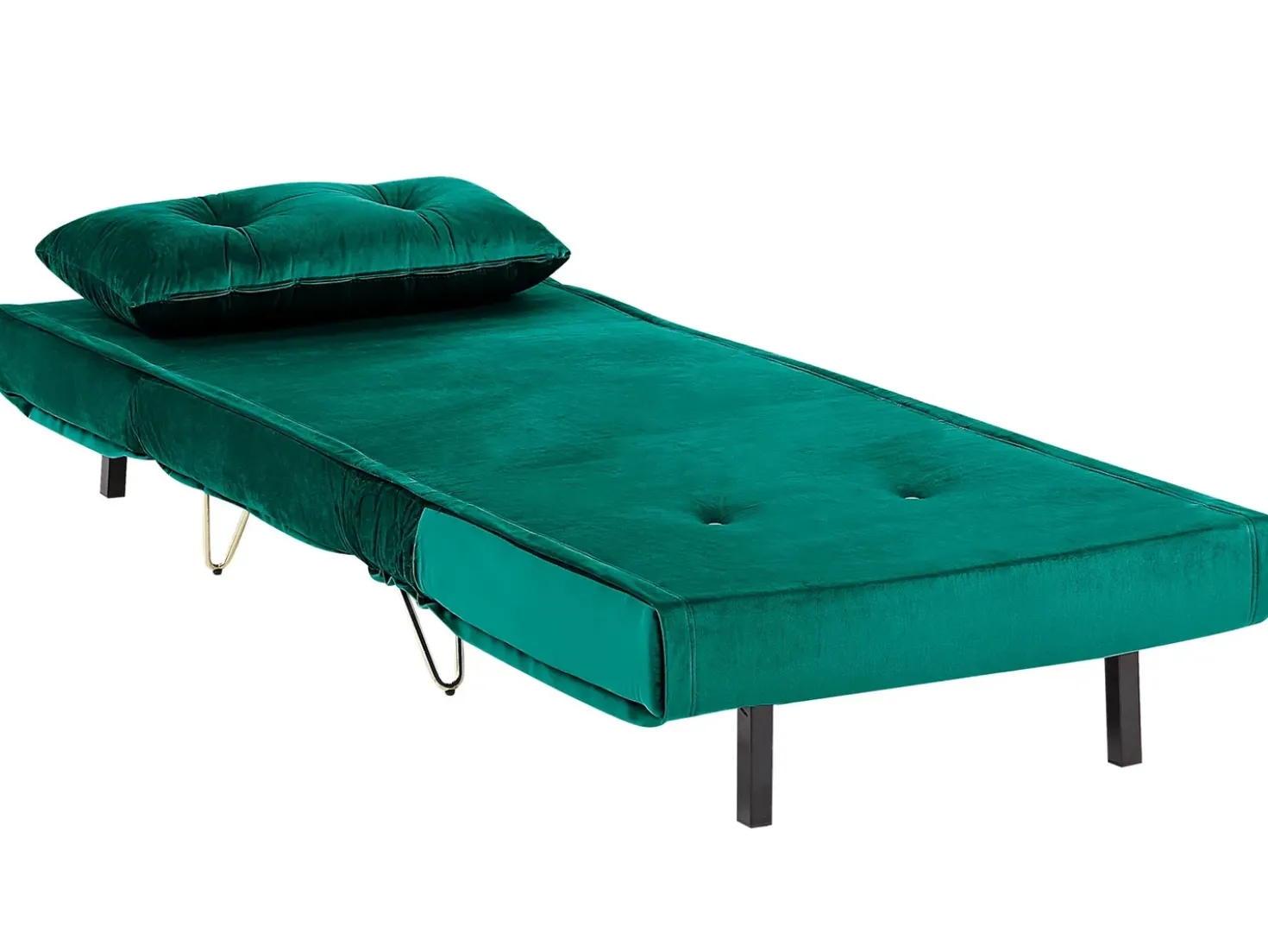 Divano letto singolo VESTFOLD Velluto Verde scuro