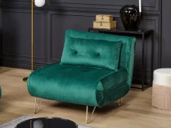 Divano letto singolo VESTFOLD Velluto Verde scuro