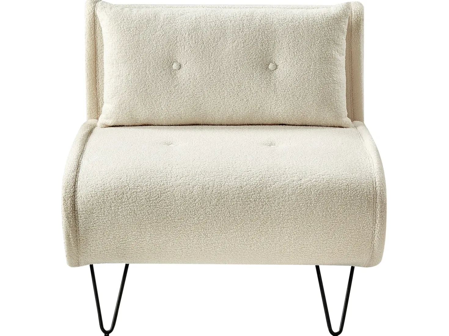 Divano letto singolo VESTFOLD Bouclé Bianco sporco