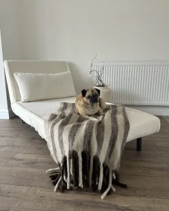 Divano letto singolo VESTFOLD Bouclé Bianco sporco