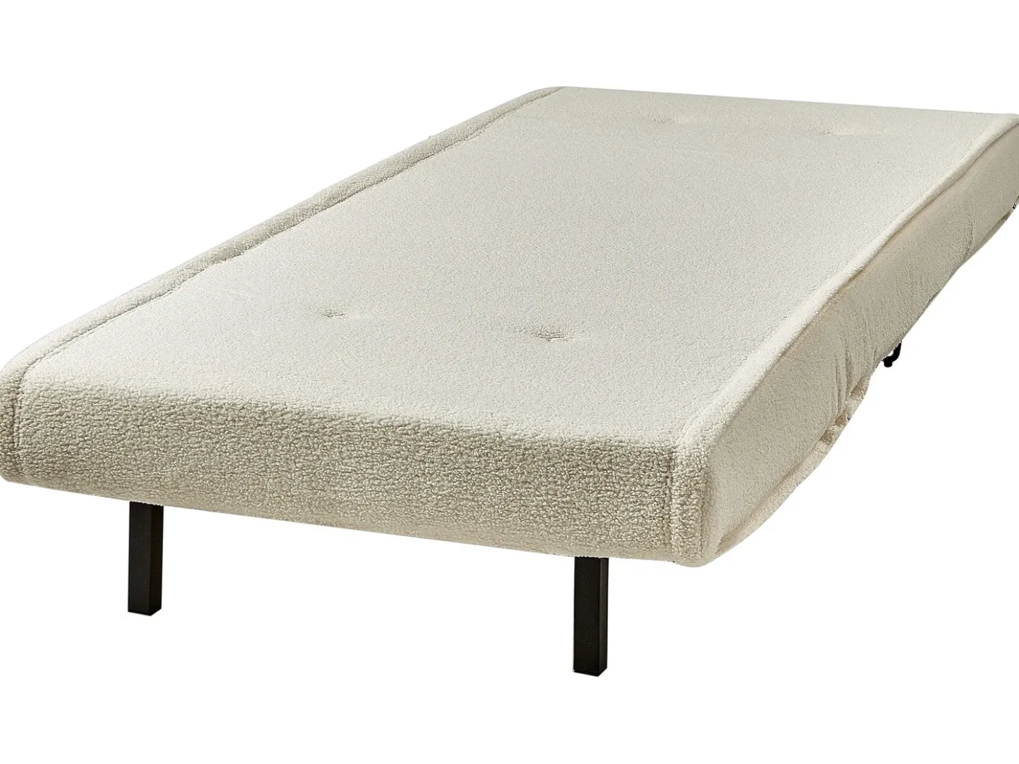 Divano letto singolo VESTFOLD Bouclé Bianco sporco