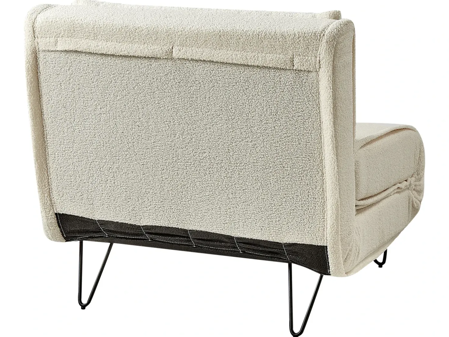 Divano letto singolo VESTFOLD Bouclé Bianco sporco
