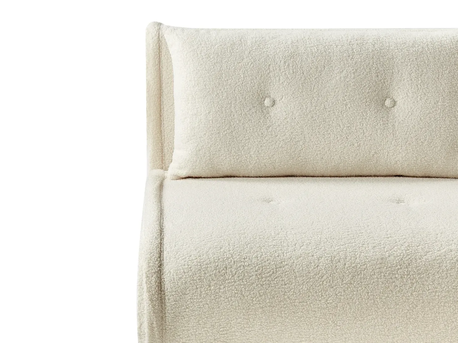 Divano letto singolo VESTFOLD Bouclé Bianco sporco