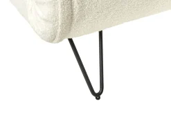 Divano letto singolo VESTFOLD Bouclé Bianco sporco