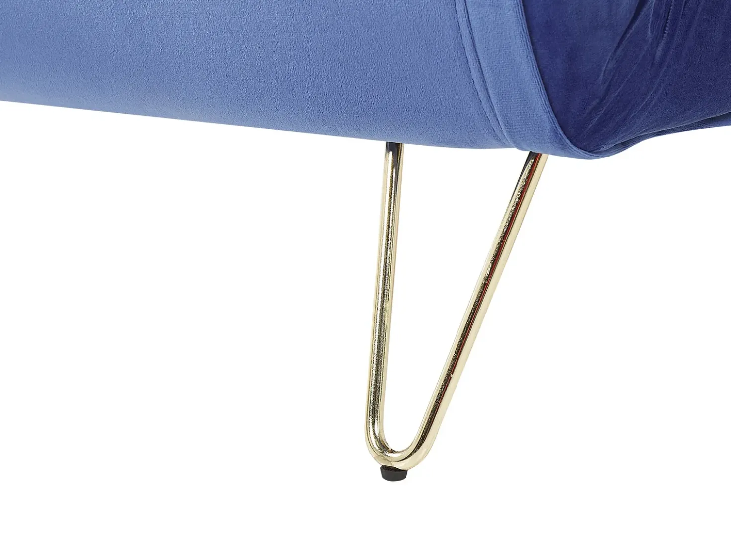 Divano letto singolo VESTFOLD Velluto Blu marino