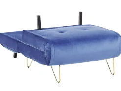 Divano letto singolo VESTFOLD Velluto Blu marino
