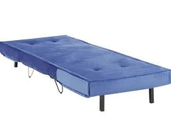 Divano letto singolo VESTFOLD Velluto Blu marino