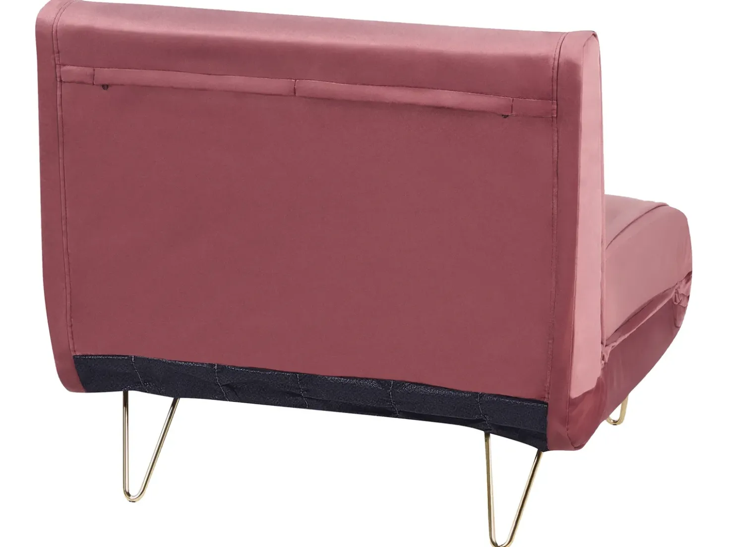 Divano letto singolo VESTFOLD Velluto Rosa