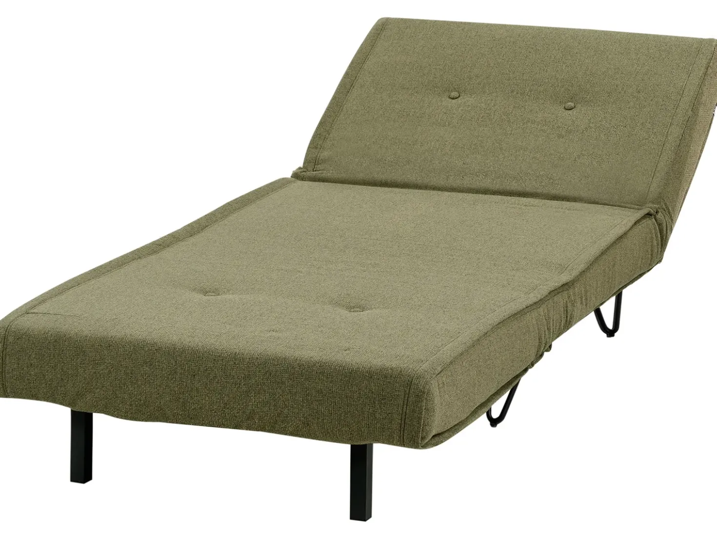 Divano letto singolo VESTFOLD Tessuto Verde oliva