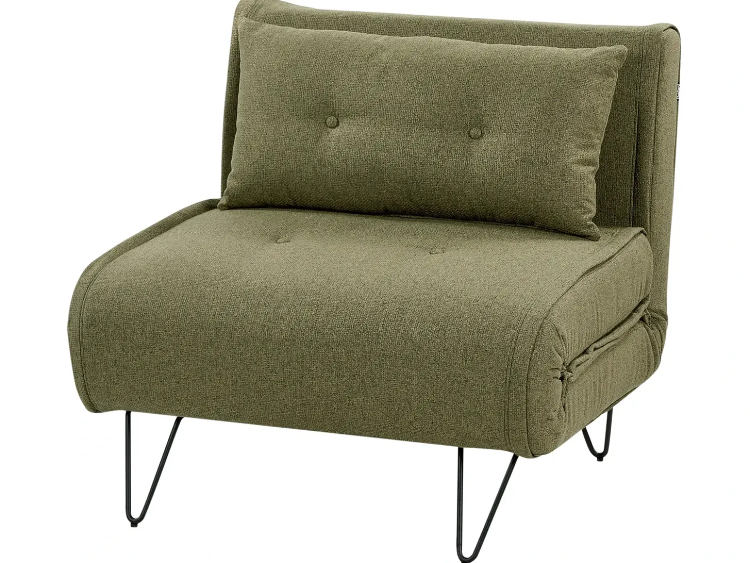 Divano letto singolo VESTFOLD Tessuto Verde oliva