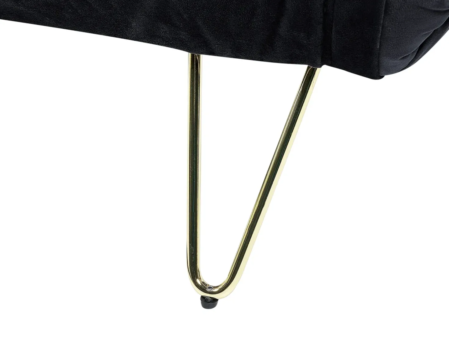 Divano letto singolo VESTFOLD Velluto Nero