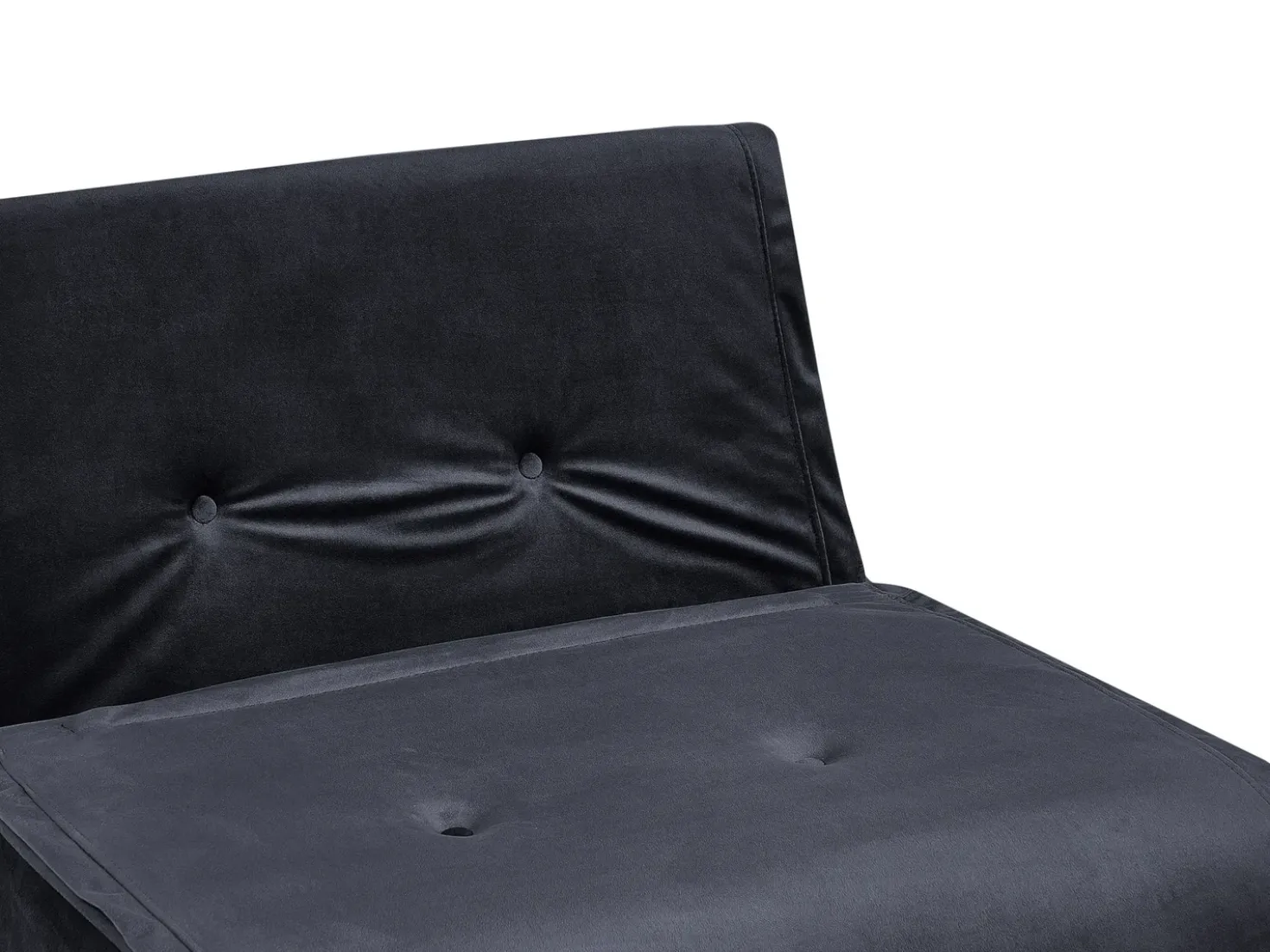 Divano letto singolo VESTFOLD Velluto Nero