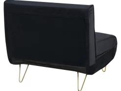 Divano letto singolo VESTFOLD Velluto Nero
