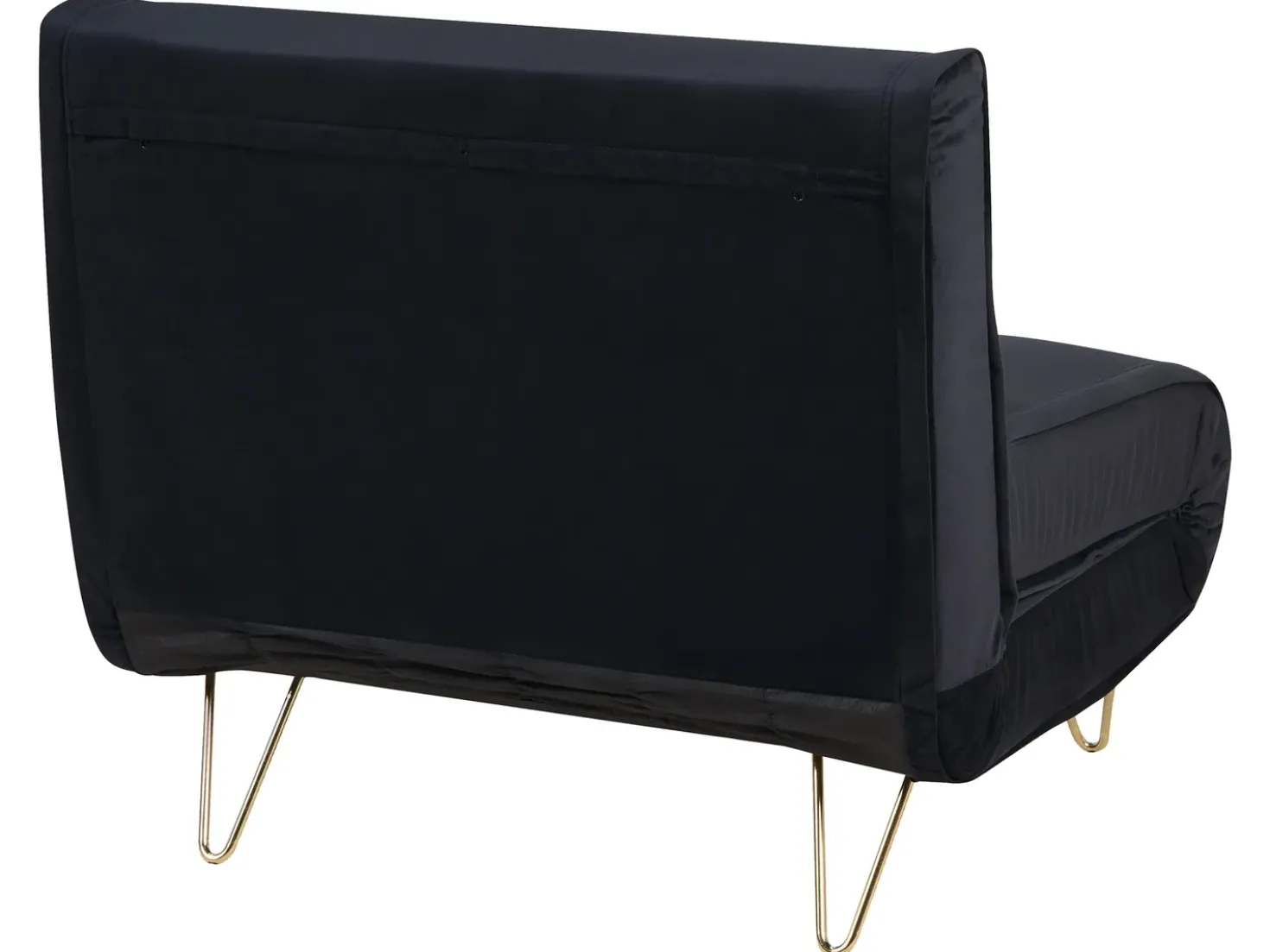 Divano letto singolo VESTFOLD Velluto Nero