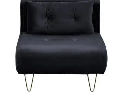 Divano letto singolo VESTFOLD Velluto Nero