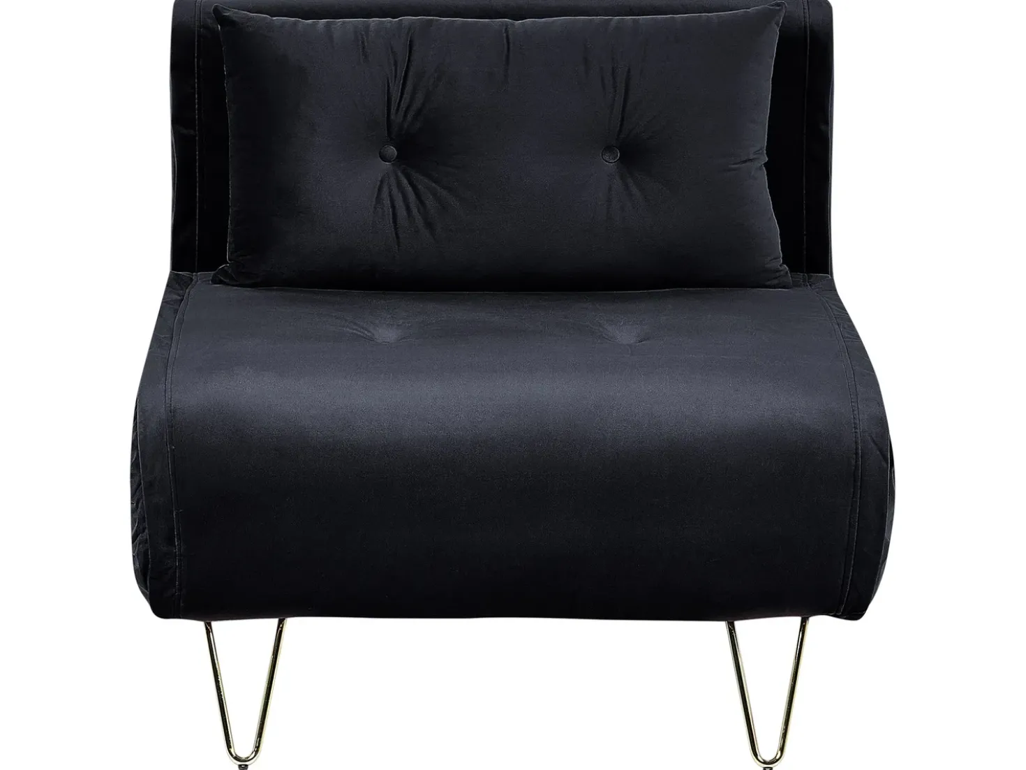 Divano letto singolo VESTFOLD Velluto Nero