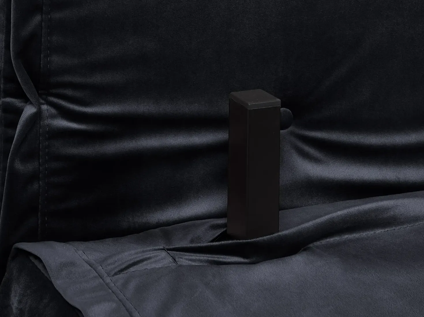 Divano letto singolo VESTFOLD Velluto Nero