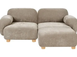 Divano modulare 2 posti AMLI Tessuto Beige con ottomana