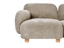 Divano modulare 2 posti AMLI Tessuto Beige con ottomana