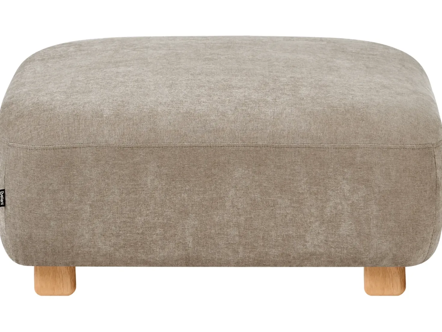 Divano modulare 2 posti AMLI Tessuto Beige con ottomana