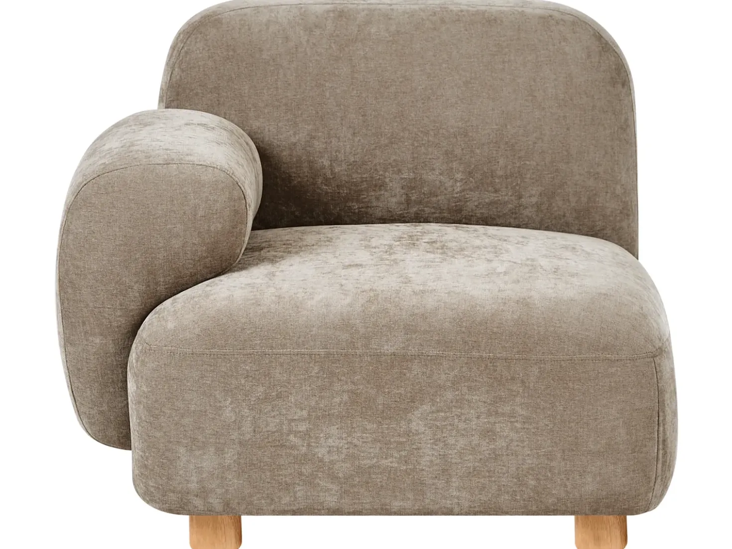 Divano modulare 2 posti AMLI Tessuto Beige con ottomana