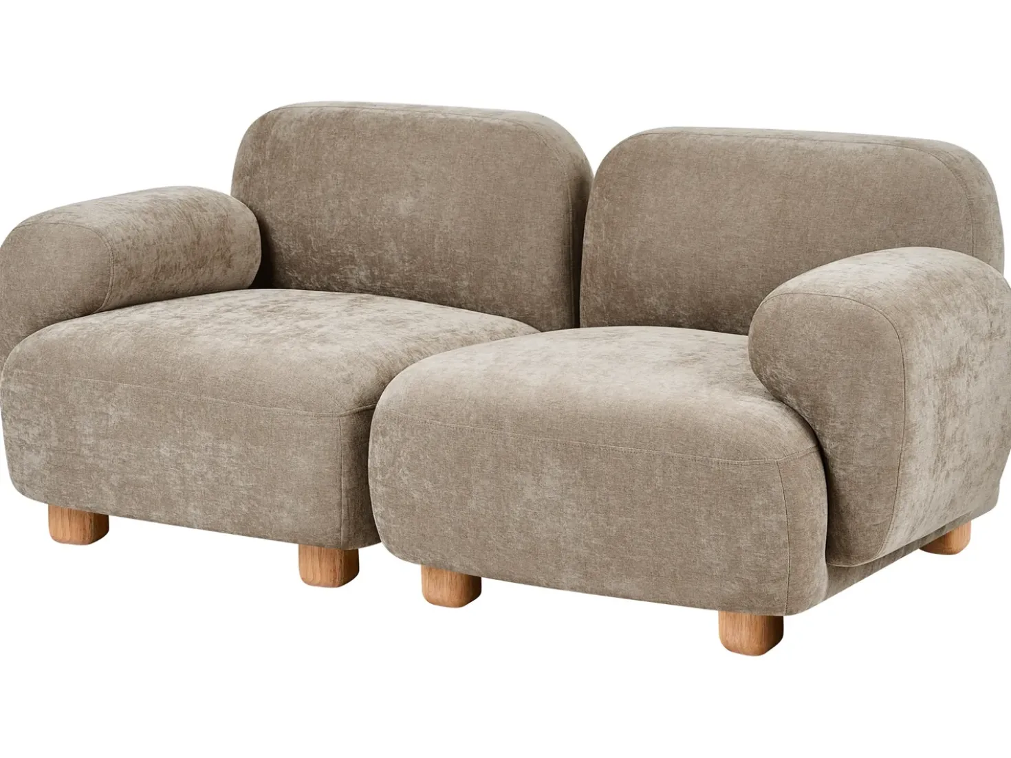 Divano modulare 2 posti AMLI Tessuto Beige
