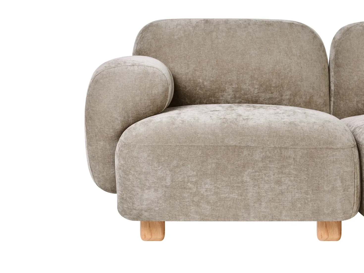 Divano modulare 2 posti AMLI Tessuto Beige