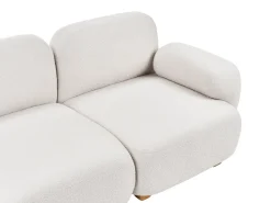 Divano modulare 3 posti AMLI Bouclé Bianco sporco