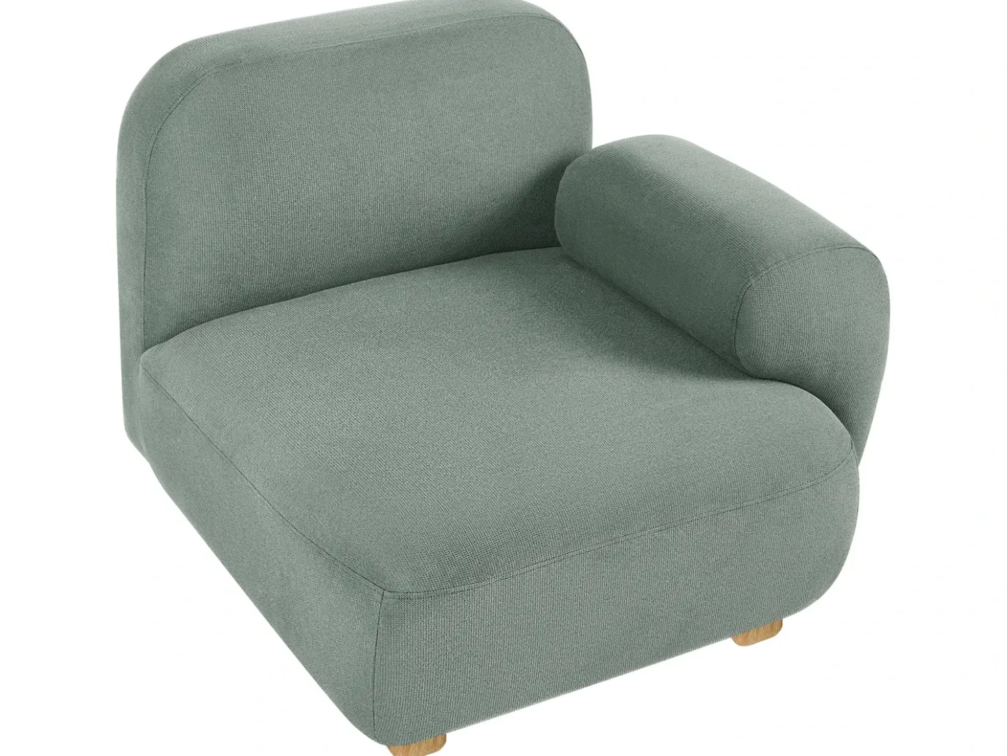 Divano modulare 2 posti AMLI Tessuto Verde chiaro