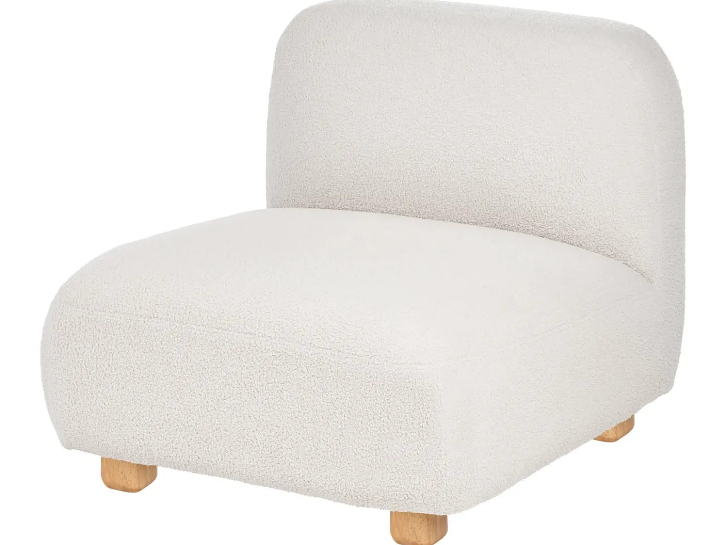 Divano modulare 3 posti AMLI Bouclé Bianco sporco