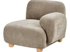 Divano modulare 3 posti AMLI Tessuto Beige con ottomana
