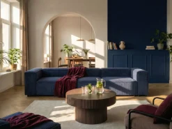 Divano modulare 3 posti ARDAL Velluto a coste Blu scuro