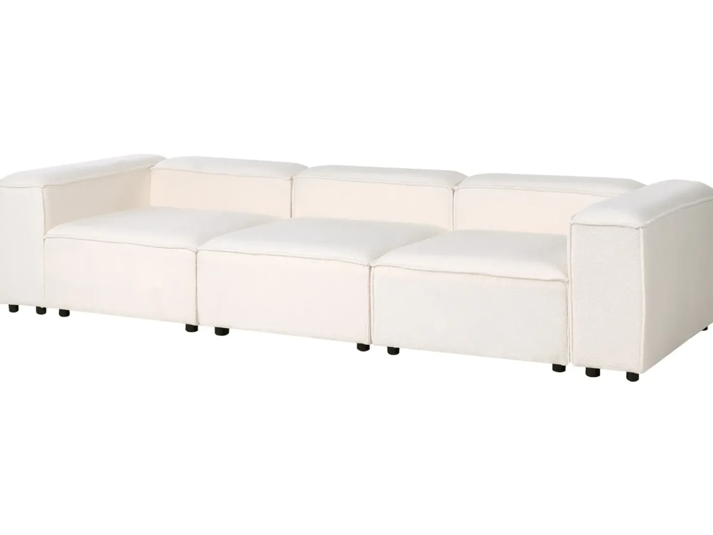 Divano modulare 3 posti ARDAL Bouclé Bianco sporco