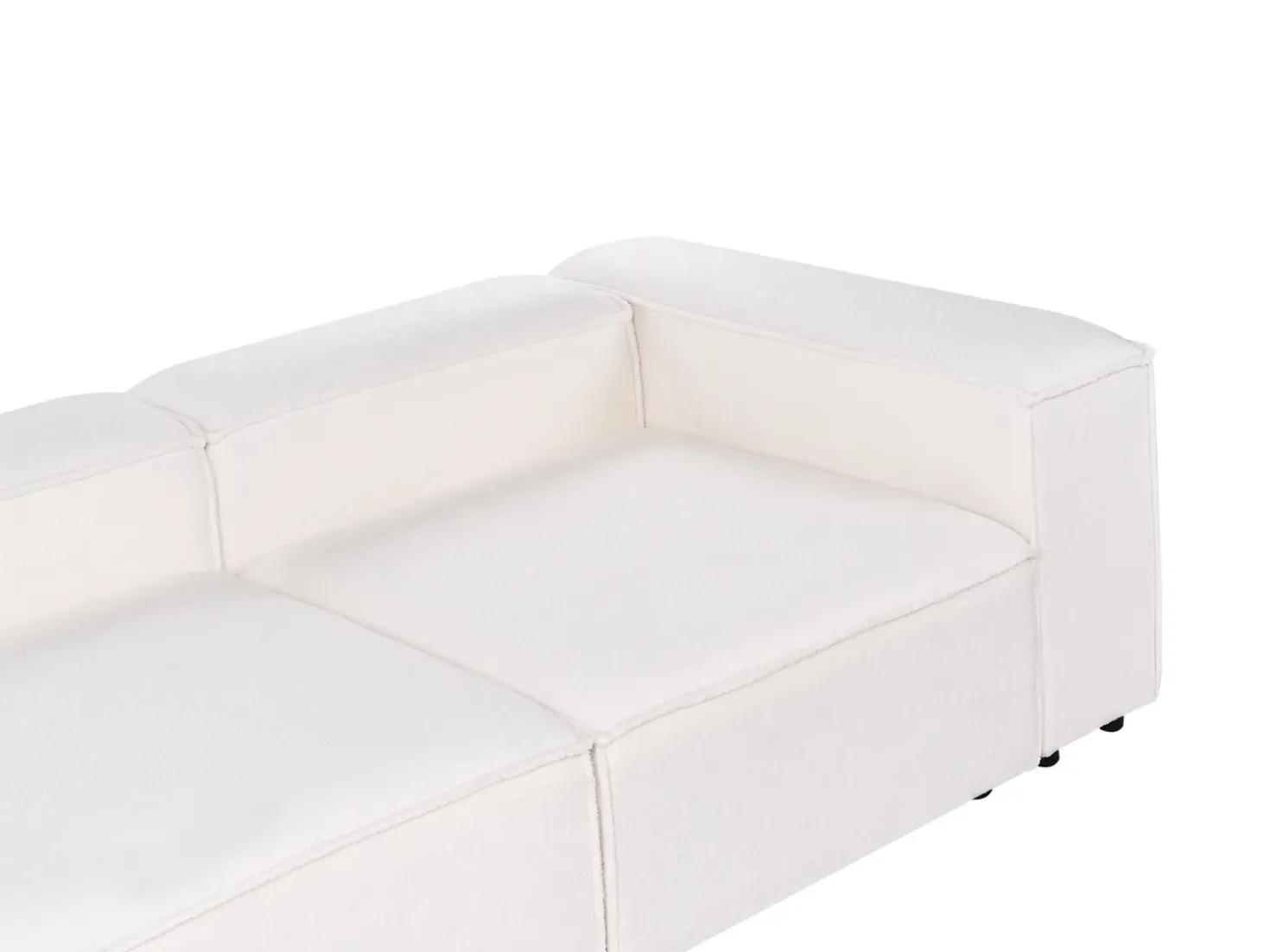 Divano modulare 3 posti ARDAL Bouclé Bianco sporco