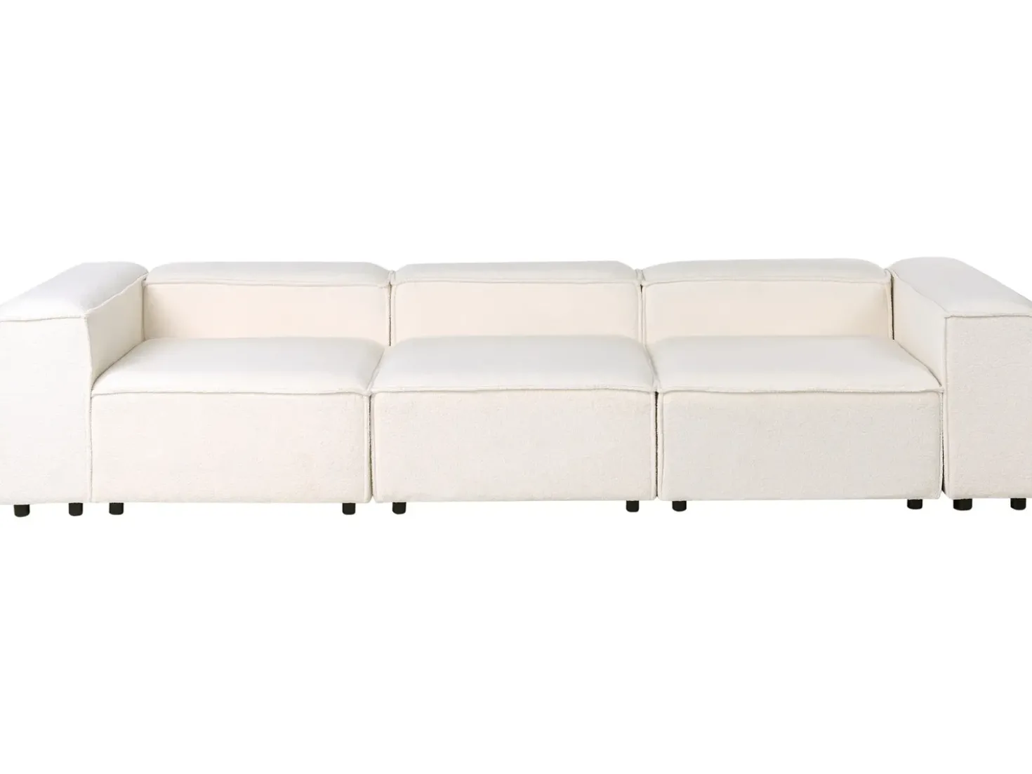 Divano modulare 3 posti ARDAL Bouclé Bianco sporco