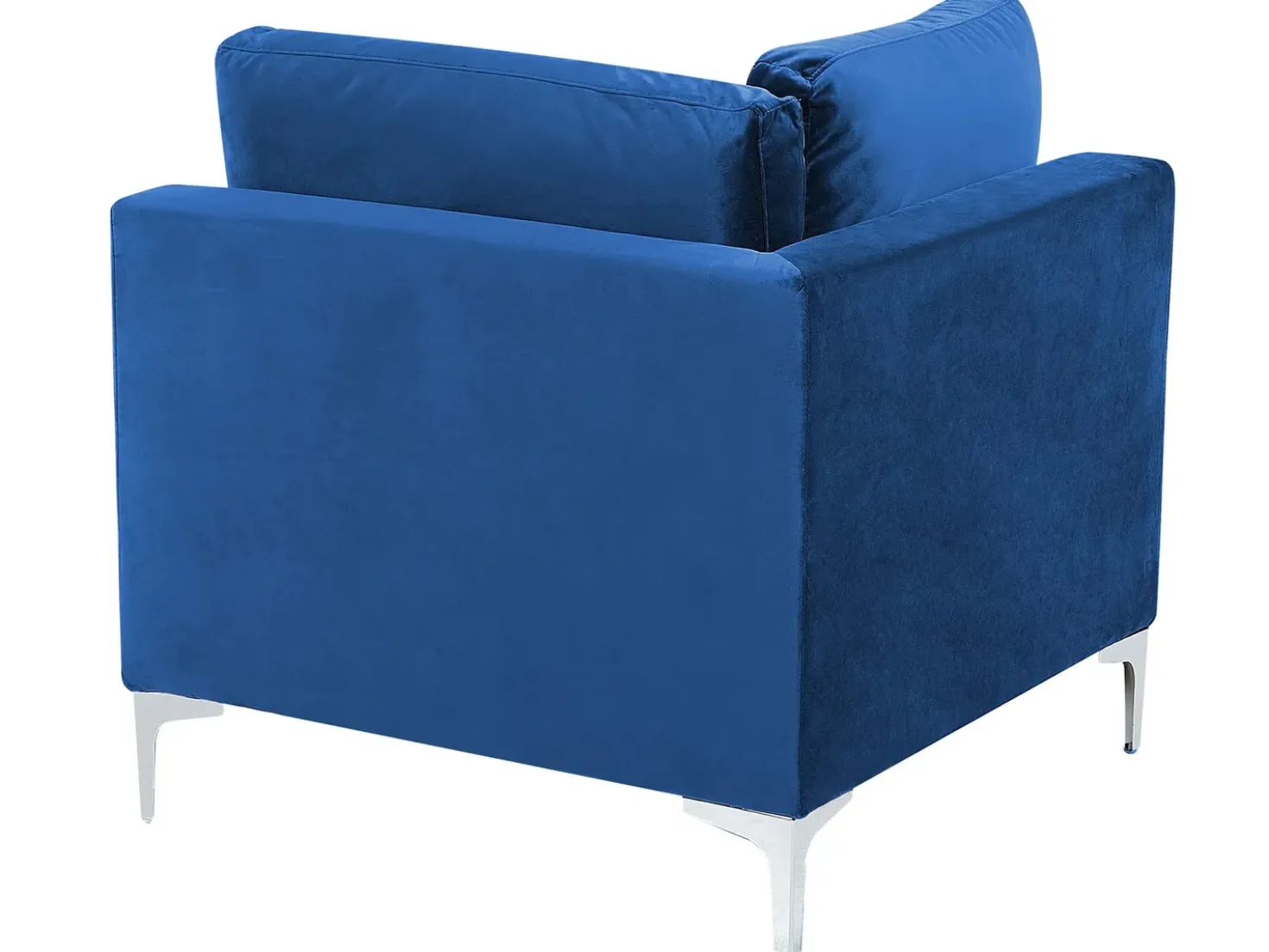 Divano modulare 3 posti EVJA Velluto Blu marino con ottomana