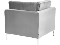 Divano modulare 3 posti EVJA Velluto Grigio