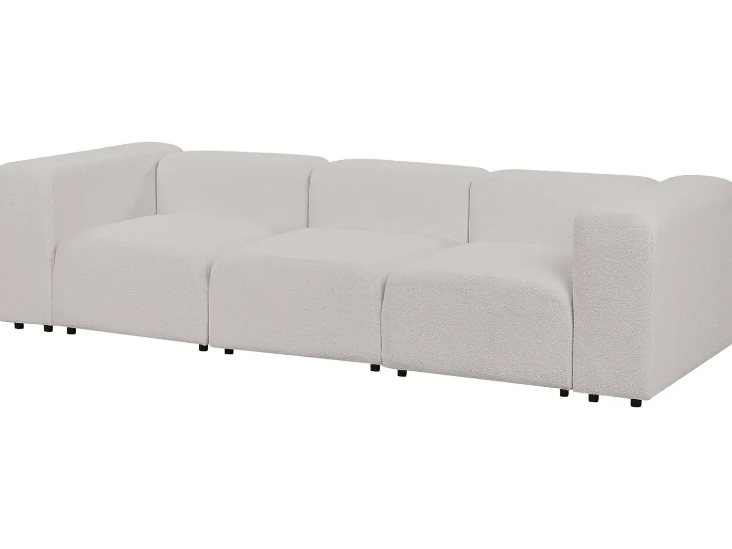 Divano modulare 3 posti FALSTERBO Bouclé Grigio chiaro