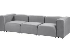 Divano modulare 3 posti FALSTERBO Velluto Grigio