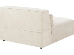 Divano modulare 3 posti HELLNAR Velluto Beige chiaro con ottomana