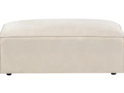 Divano modulare 3 posti HELLNAR Velluto Beige chiaro con ottomana