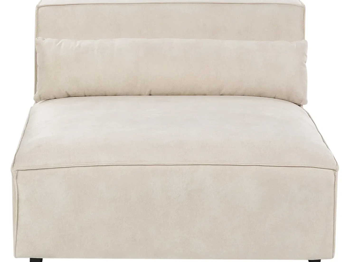 Divano modulare 3 posti HELLNAR Velluto Beige chiaro con ottomana