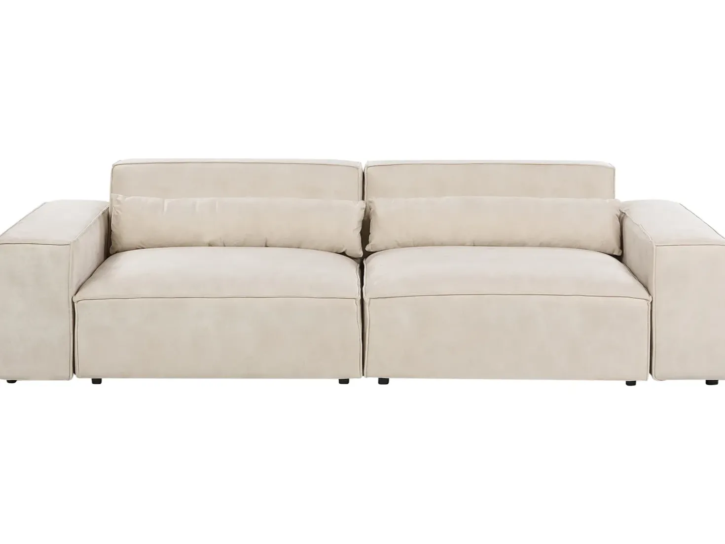 Divano modulare 2 posti HELLNAR Velluto Beige chiaro