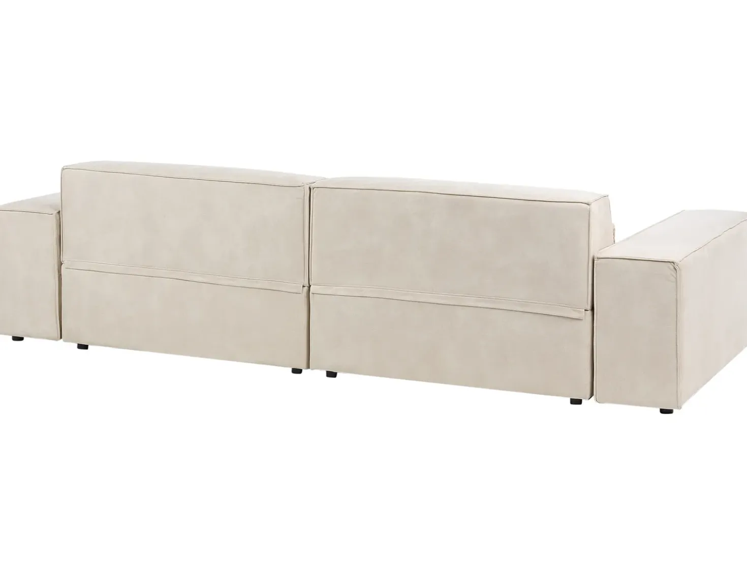 Divano modulare 2 posti HELLNAR Velluto Beige chiaro