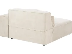 Divano modulare 3 posti HELLNAR Velluto Beige chiaro con ottomana