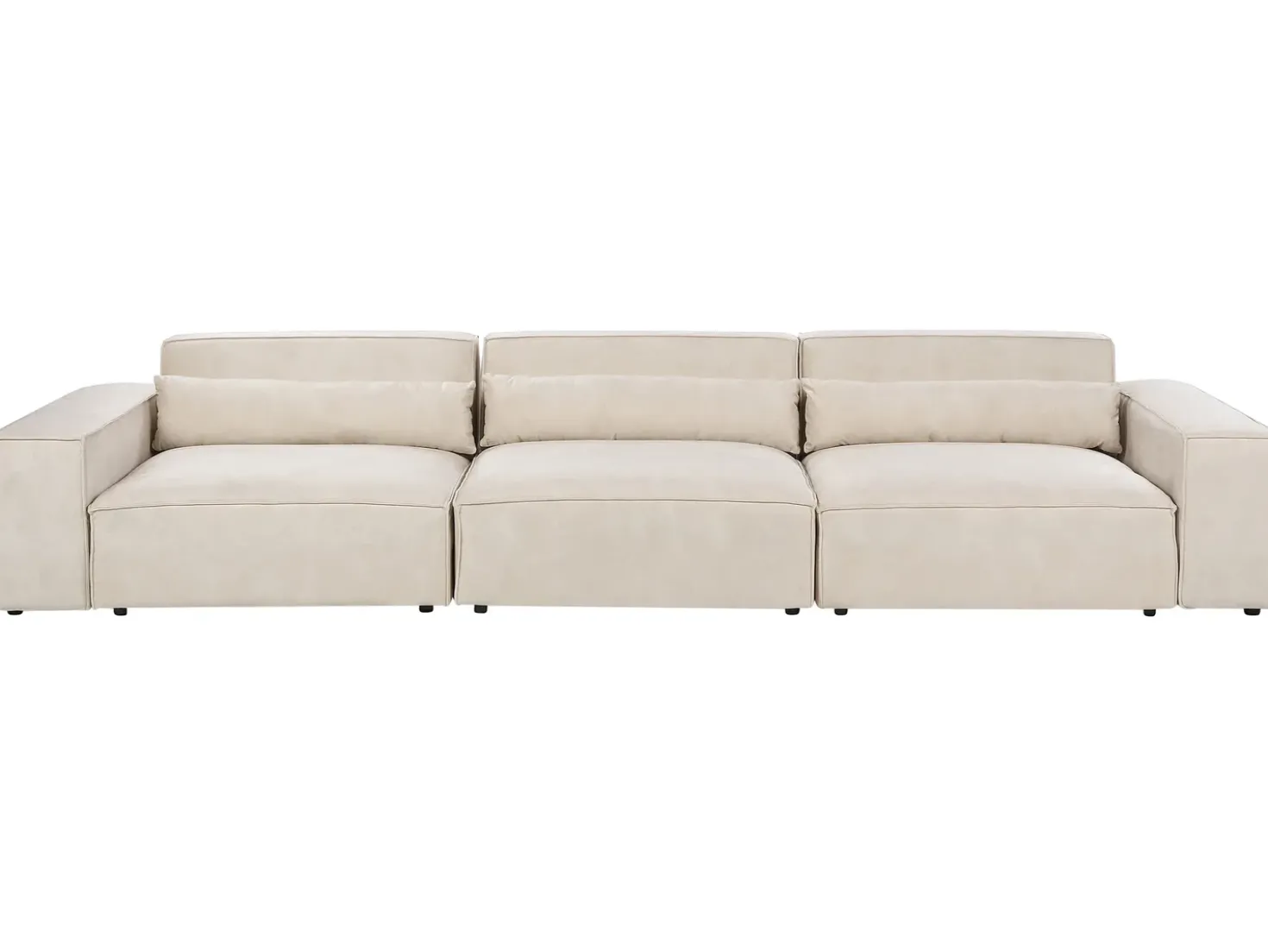 Divano modulare 3 posti HELLNAR Velluto Beige chiaro
