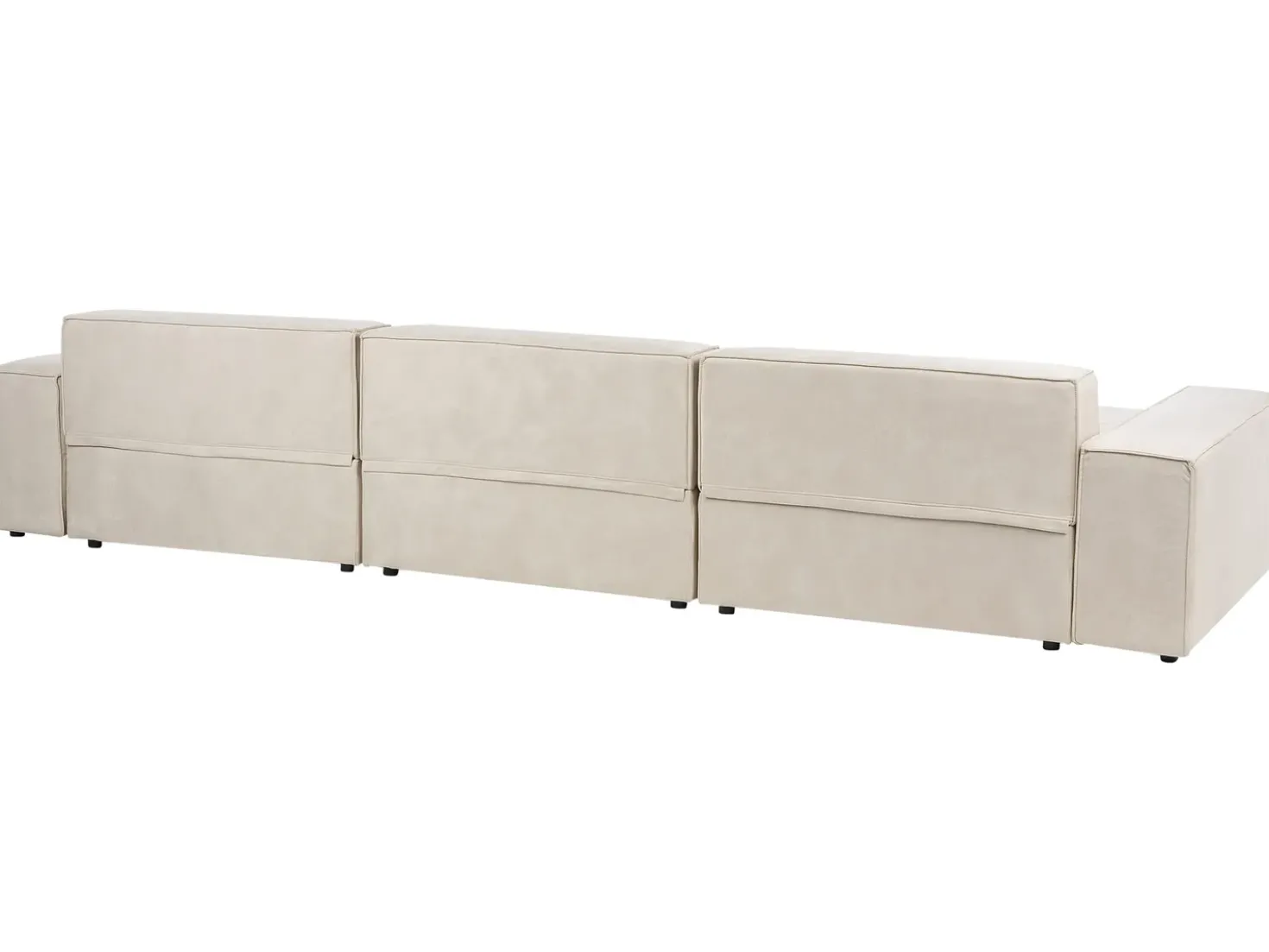 Divano modulare 3 posti HELLNAR Velluto Beige chiaro