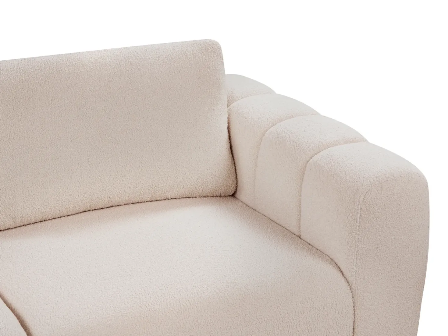 Divano modulare 2 posti KIVVIK Bouclé Beige