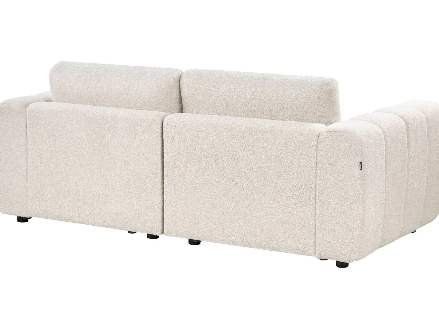 Divano modulare 2 posti KIVVIK Bouclé Bianco sporco