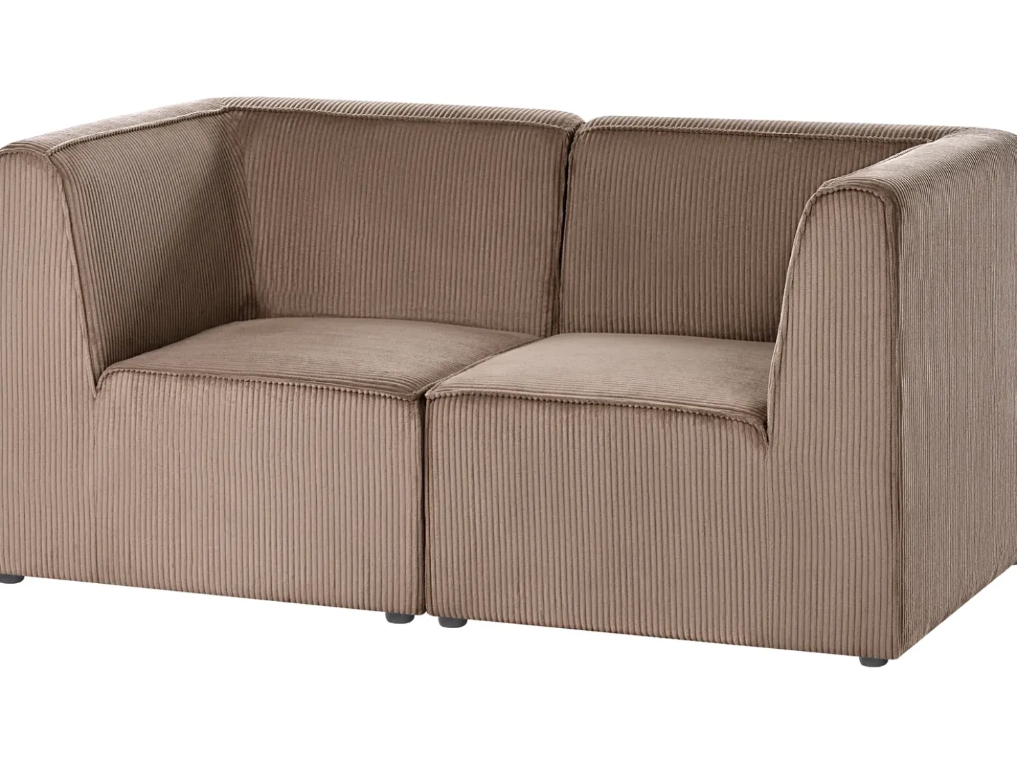 Divano modulare 2 posti LEMVIG Velluto a coste Beige sabbia